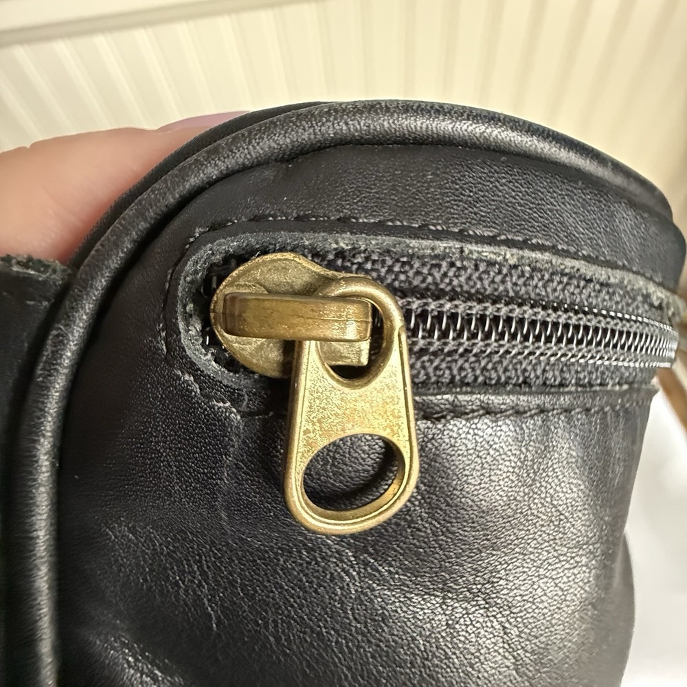 Vintage Coach Canteen Waist Fanny Pack Sling Black Leather Bag Purse 1997 - Picture 10 of 15